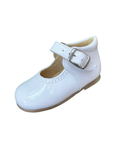 Girls White Patent  Mary Jane T-bar Shoe