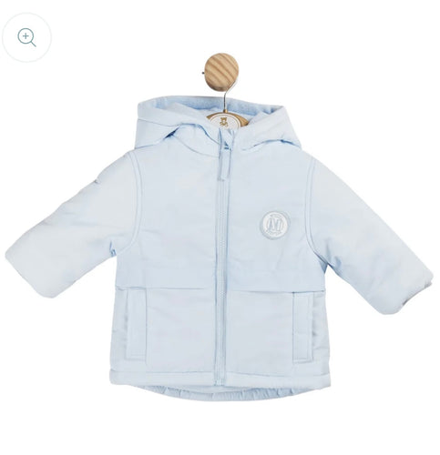 Blue Hooded Padded Jacket