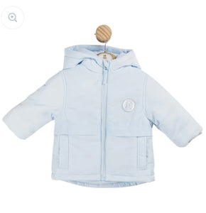 Blue Hooded Padded Jacket