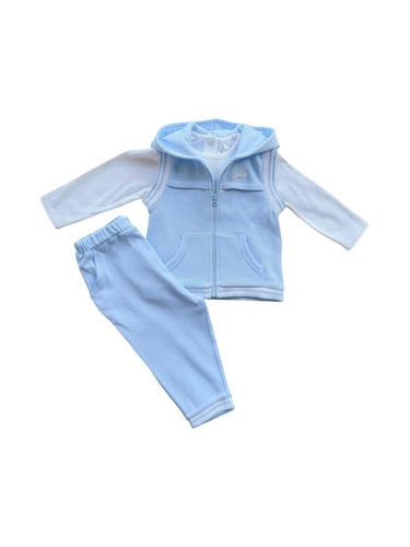Boys & White Cotton Trouser Set