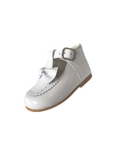 Load image into Gallery viewer, Girls Classic White Patent T-Bar Shoe