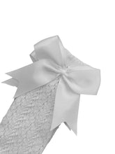 Load image into Gallery viewer, Girls White knee High Socks with Bow Trim - Char-le-maine | Luxury Baby &amp; Children's Wear
