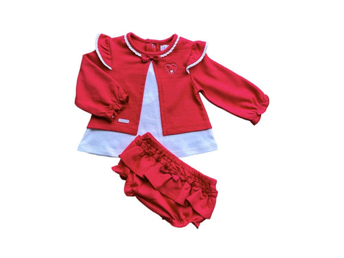 Baby Girls Red Top & Pant Set