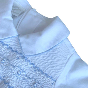 Boys Blue & White Smocked suit