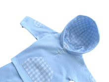 Load image into Gallery viewer, Pale Blue Cotton Jersey Trousers Set with Check Trims