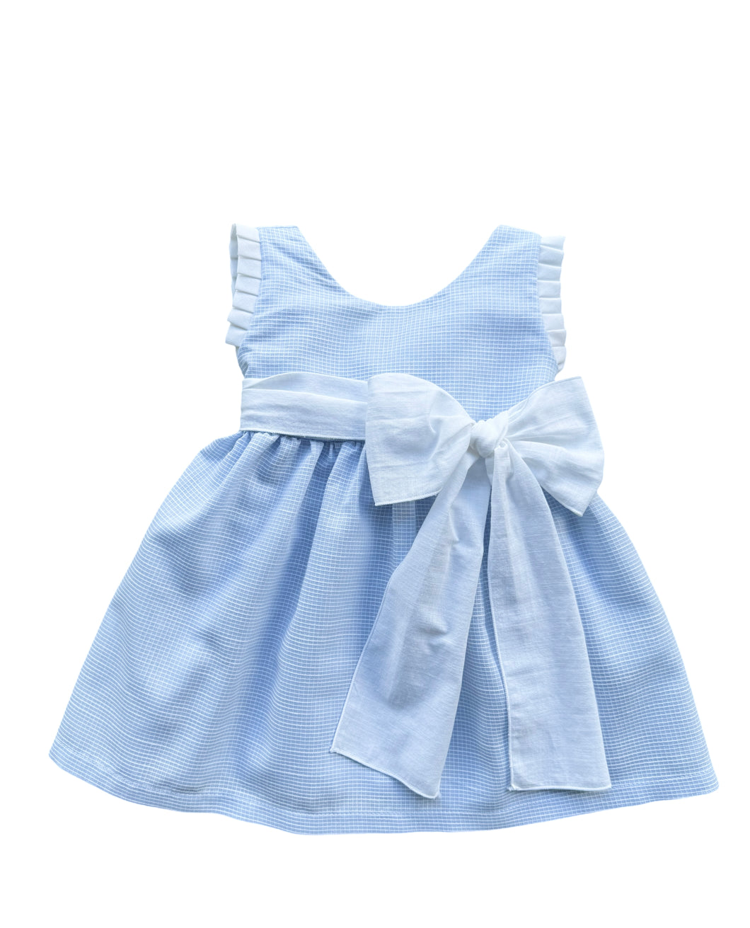 Girls Blue and White Dress