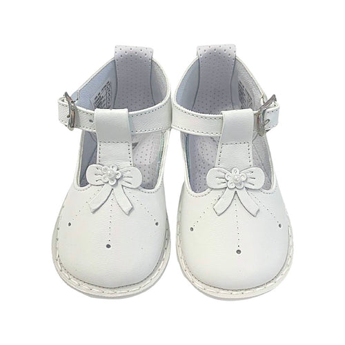Girls White Leather Shoe