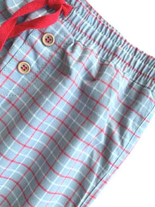 Boys Red and Grey Tartan Trouser Set