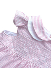 Load image into Gallery viewer, Girls Pink and White Cotton Dress