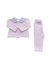Load image into Gallery viewer, Girls Pink Knit Trouser Set
