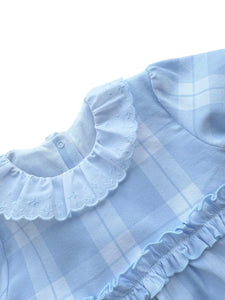 Girls Blue Check Dress