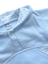 Load image into Gallery viewer, Boys Blue Cotton Hooded Jersey Trouser Set
