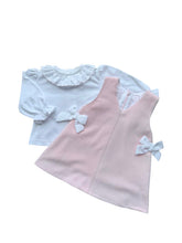 Load image into Gallery viewer, Girls Pink Top &amp; Pinafore Set
