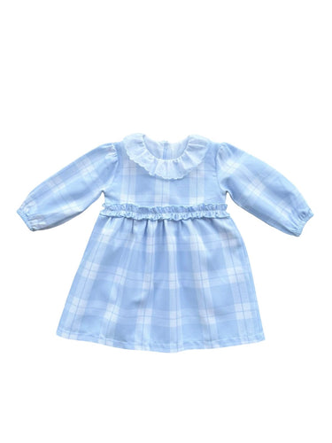 Girls Blue Check Dress