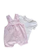 Load image into Gallery viewer, Girls Pink Dungaree Romper - Char-le-maine | Luxury Baby &amp; Children's Wear