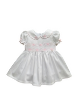Load image into Gallery viewer, Girls Pink Cotton Hand-Smocked Dress - Char-le-maine | Luxury Baby &amp; Children's Wear