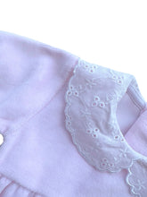 Load image into Gallery viewer, Baby Girls Pink &amp; White Velour Romper