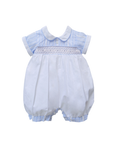 Blue Striped Cotton Romper