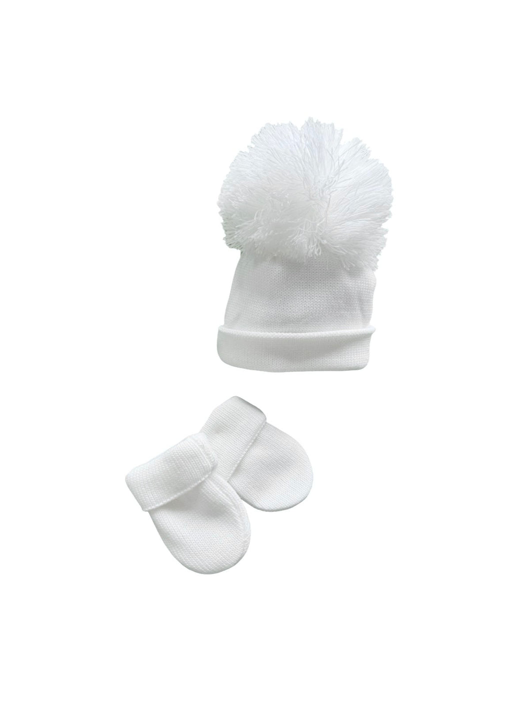 White Hat & Mitten Set