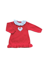 Load image into Gallery viewer, Girls Red Knitted Dress