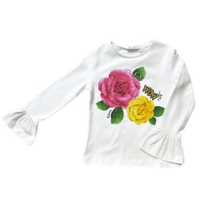 Girls Rose Print Skirt Set - Char-le-maine | Luxury Baby & Children's Wear