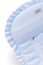 Load image into Gallery viewer, Blue Pique Pram Liner - Char-le-maine | Luxury Baby &amp; Children's Wear