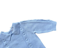 Load image into Gallery viewer, Boys Pale Blue Knitted Trouser Set