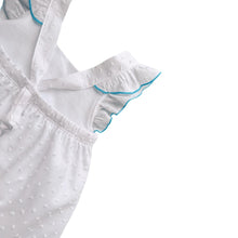 Load image into Gallery viewer, Girls Turquoise &amp; White Top &amp; Short Set - Char-le-maine | Luxury Baby &amp; Children's Wear