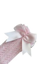 Load image into Gallery viewer, Girls Pink knee High Socks with Bow Trim - Char-le-maine | Luxury Baby &amp; Children's Wear