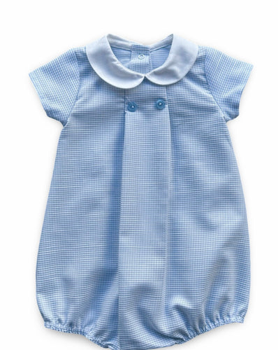 Boys Blue and White Romper