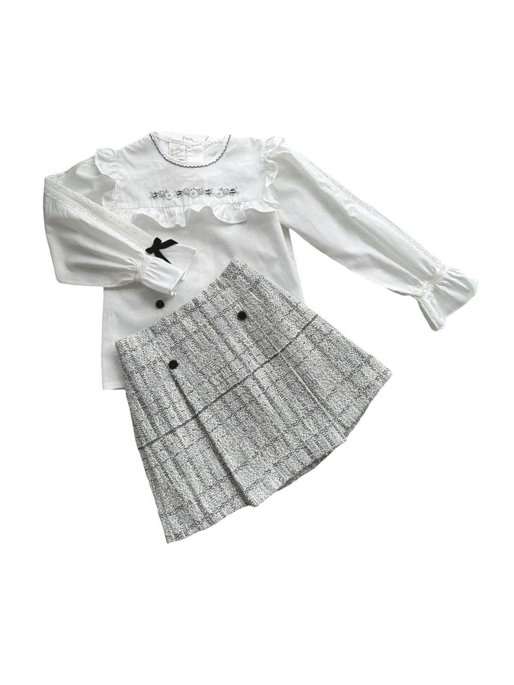 Girls Blouse and Skirt Set