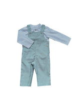 Load image into Gallery viewer, Boys Teal Green Dungareee Set
