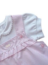Load image into Gallery viewer, Girls Pink Dungaree Romper - Char-le-maine | Luxury Baby &amp; Children's Wear