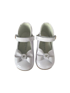 Girls White Patent Shoe