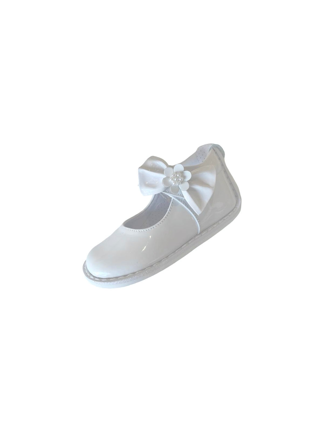 Girls White Patent Shoe