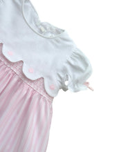 Load image into Gallery viewer, Girls Pink &amp; White Striped Dress