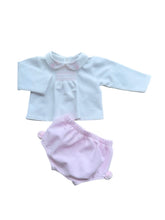 Load image into Gallery viewer, Girls pink &amp; White Jam Pant Set
