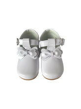 Load image into Gallery viewer, Girls White Patent T-Bar Shoe