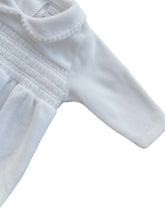 Load image into Gallery viewer, White Velour Babygrow - Char-le-maine | Luxury Baby &amp; Children's Wear
