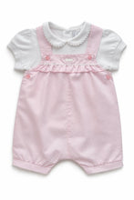 Load image into Gallery viewer, Girls Pink Dungaree Romper - Char-le-maine | Luxury Baby &amp; Children's Wear