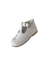 Load image into Gallery viewer, Girls White Patent T-Bar Shoe