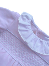 Load image into Gallery viewer, Pink &amp; White Velour Romper