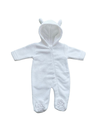 Teddy Fleece Hooded Pram suit