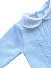 Load image into Gallery viewer, Boys Pale Blue Knitted Trouser Set