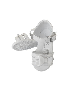 Girls White Patent Sandal