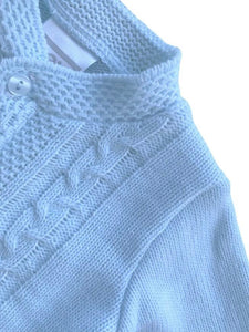 Boys Blue Cotton Knit Cardigan