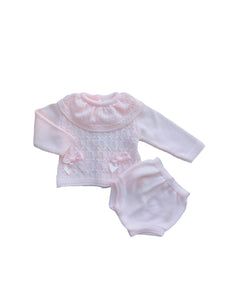 Girls Pink Knit Set