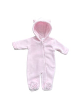 Load image into Gallery viewer, Teddy Fleece Blue Hooded Pram suit