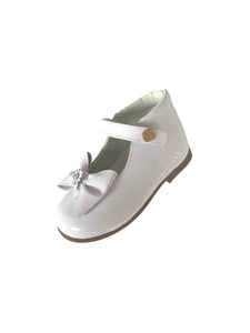 Girls White Patent Shoe