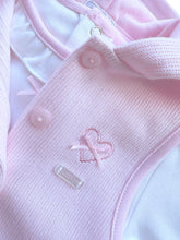 Load image into Gallery viewer, Girls Pink &amp; White Cotton Leggings Set